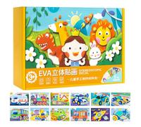 3D Foam Animal Puzzles, Fun Cartoon Learning Toys - Kids Animal Foam Puzzles,for Desktop Christmas Art-Project School Home Party Hobby Leisure-Time Family-Activity