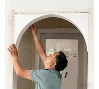 3D Foam Rounded Archway Trim Kit for Doorway, Paintable Interior Door Decor for Living Spaces/Bedrooms/Halls, Easy DIY Installation(9.4x9.4x9.4"/24x24x24cm)