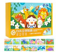 3D Foam Stickers | Fun Cartoon Learning Toys,Kids Foam Puzzles - for Decoration Desktop Christmas Art Project School Home Party Hobby Leisure Time Family Activity