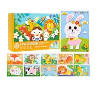 3D Foam Stickers - Twelve Pieces Puffy Adhesive Texture, Fun 3D Cartoon Game, Embossed Character Decoration, Creative Scrapbooking Embellishment | Creative Material within Kindergarten Playroom Bedroo