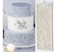 3D Fondant Snowflake Cake Embellisher - Silicone Icing Mold Textured Lace Decor Imprint Moulds