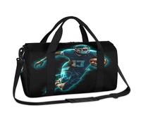 3D Football Athlete Sports Duffel Bags Weekend Overnight Bag Casual Tote Holdall Travel Gym Luggage Duffel Bag for Kids Girls Boys Women Men