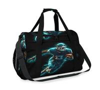 3D Football Athlete Travel Duffel Bag for Girls Boys Women Men Weekend Overnight Bag Shoulder Tote Luggage Handbag for Travel Sports Gym