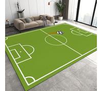 3D Football Field Printed Carpet Living Room Home Kids Play Floor Mat Bedside Sofa Coffee Table Area Rugs Lounge Decoration Bedroom Household Carpets 60 X 90 Cm, Stain Resistant Easy Cle -76270741167