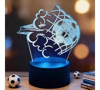 3D Football Night Light, Featuring a Football in the net Design, with 7 Colour Modes, Ideal for Decorating a Variety of Spaces.