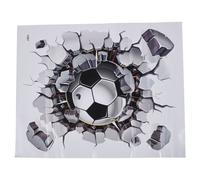 3D Football Wall Sticker PVC Art Soccer Crack Decal Boys Room Decor