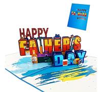 3D for Pop Up Happy Father's Day Card Art Greeting Cards Blessing Thank for Father Husband Son Birthday Festival Gift Supplies