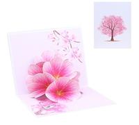 3D for Pop Up Peach Blossom Greeting Card Children Girls Boys Birthday Blessing