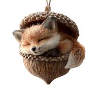 3D Forest Animal Acorn Ornaments for Christmas Tree - 2026 New 3D Pine Cone Animal Decoration, Cute Resin Hanging Woodland Pendant for Home Party Decor, Gift for Animals Lovers (Fox)
