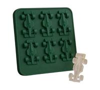 3D Formula Racing Car Silicone Mold with 6-Cavity Car Ice for Candy (Green)
