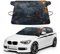 3d Fractured Landscape Print Car Windshield Cover For Ice And Snow Universal Fit For Most Cars Multifuntional Ice Protector Keep Snow Frost Off