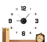 3D Frameless Wall Clock, Silent Non-Ticking Modern Style Clock, Battery Operated Clock, Living Room, Bedroom, Hotel Wall Decor with Size Adjustment Function