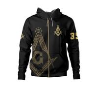 3D Freemasonry Masonic Quick-Dry Breathable Jacket Soft Comfortable Retro Full Zip Hoodie Coats for Men(Zipper4,3XL)