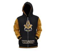 3D Freemasonry Masonic Quick-Dry Breathable Jacket Soft Comfortable Retro Full Zip Hoodie Coats for Men(Zipper7,S)