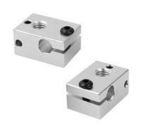 3D FREUNDE 2x aluminum heating block for E3D V6 Clone PT100 Sensor Cartridge Heater Block Extruder Hotend