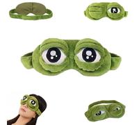 3D Frog Sleep Mask, Frog 3D Eyes Sleep Mask, Funny Cute Animal Eye Mask for Sleeping, Features an Elastic Strap and A Rear Storage Pocket for Naps, Travelling (1pc)