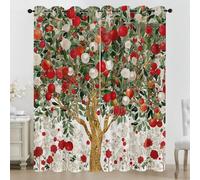 3D Fruit Tree Blackout Curtains for Bedroom, Flower Plant Window Drapes Eyelet Thermal Insulated Curtains for Living Room 2 Panels 46 x 54 Inch (W x L) S62d