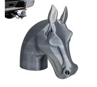 3D Fun Horse Head Tow Hook Cover - Decorative Trailer Hitch Receiver Cap for Cars SUVs and Trucks, Dust and Rust Prevention for Outdoor Road Trips, 6.9x14x13cm 3D Printed Shield 1PC