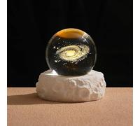 3D Galaxy Globe Crystal Ball Night Light,Valentine’s Day 3D Planet Crystal Ball Lamp,Planet Model Astronomy Sphere Decor Light with Base,for Christmas,New Year,Birthday Gifts