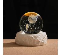 3D Galaxy Globe Crystal Ball Night Light,Valentine’s Day 3D Planet Crystal Ball Lamp,Planet Model Astronomy Sphere Decor Light with Base,for Christmas,New Year,Birthday Gifts