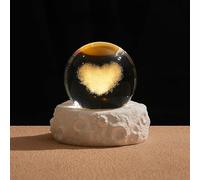 3D Galaxy Globe Crystal Ball Night Light,Valentine’s Day 3D Planet Crystal Ball Lamp,Planet Model Astronomy Sphere Decor Light with Base,for Christmas,New Year,Birthday Gifts