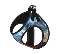 3d Galaxy Space Print Harness Leash Set For Cats And Dogs, Reflective Adjustable, Soft Breathable Mesh Vest With Escape-Proof Lead, For Small Pets And Kitten Puppies