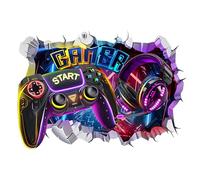 3D Gaming Wall Stickers for Kids, Waterproof Gaming Stickers Peel and Stick DIY Gamer Wallpaper PVC Decals Wall Stickers for Bedrooms, Boys Bedroom Accessories, Gamer Bedroom Accessories Decor