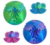 3D Gear Ball Fidget, 3D Printed Gear Ball Gear Sphere Puzzle Cube Fidget Toy, Fidget Helix Screw Fidget Toy Sensory Toys Stress Relief Toy Gift for Kids Adults - 2 Pcs