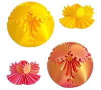 3D Gear Ball Fidget Toy, 3D Printed Gear Ball Gear Sphere Cube Fidget Toy, Gear Sphere Fidget Gear Ball, Helix Screw Fidget Toy for Stress and Anxiety Relief - 2 Pcs