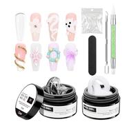 3D Gel for Nails - Non-stick Nail Design, Solid Building Gel | for Professional Beginners Women