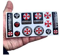 3D Gel Silicone Umbrella Corporation Stickers science project art Waterproof - Durable, Modern Stylish and Perfect for Sci-Fi Fans, labtop, tablet decoration.