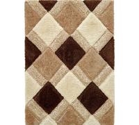 Origins 3D Geo Shaggy Beige 120X170, Brown