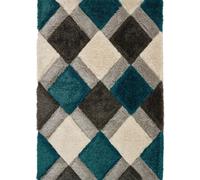 Origins 3D Geo Shaggy Teal 160X230, Green