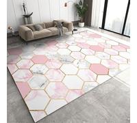 3D Geometric Abstract Area Rug Soft Washable Non-Slip Carpet for Kids Room Living Room Dining Room Porch - Stylish Texture Design Easy Care Home Décor