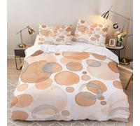 3D Geometric Art Duvet Cover Sets Soft Microfiber the Circle Bedding Sets with Zipper Quilt Cover Sets for Teens with 2 Pillowcase (230x220, King)