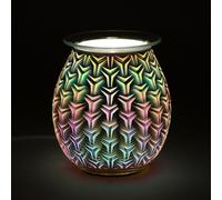 Something Different 3D Geometric Light Up Electric Oil Burner, White