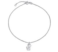 3D Geometric Origami Jewelry Animals Pet Cat Kitten Anklet Small Charm Dangle Ankle Bracelet For Women .925 Sterling Silver Adjustable 9 To 10 Inch