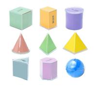 3D Geometric Solids Blocks, Area Demonstrator Set, Portable Math Classroom Manipulatives, Educational School Supplies, Visual Learning Tool