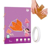 3D Geometry Book | Drawstring 3D Geometric Shapes Toy Math Book, Educational Toy Spatial Thinking for Children Classroom Beginners Travel & Group Learning Home School