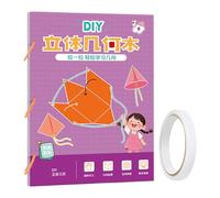 3D Geometry Book, Geometry Learning Toy, Hands On STEM Education, Spatial Thinking Tools for Children, Classroom, Beginners, Travel, Group Study, Homeschool, Visual Math Practice