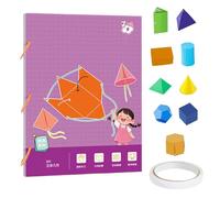 3D Geometry Book - Pull String 3D Geometry Learning Book, Figure For Beginners With Solids Geometric Models | Spatial Thinking Toys For Children, Classroom, Beginners, Travel & Homeschool