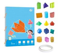 3D Geometry Book, Visual Math Learning Guide, 11.69x8.27 Inches Manual Paper with Geometric Solids, Tactile Educational Aid, Classroom Accessory with Structural Style, 3D Geometry Tool for Students