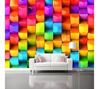 3D Geometry Hexagon Pattern Mural Wallpaper - Simple Theme Art Wall Murals for Living Room Decor, 300 x 210 cm 3D Effect Non-Woven Photo Wallpaper Wall Decoration for Bedroom Office Hallway