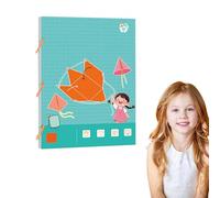 3D Geometry Learning Book Pull Cord Origami Geometric Model Book DIY Solid Geometry Training for Beginners with 9/12/15 Solids Ideal for Home School Classroom Early Education (12 Model)