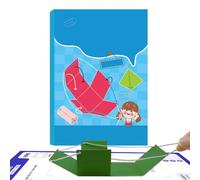 3D Geometry Learning Book, Pull String Spatial Thinking Puzzle Kit, Interactive Shape Recognition Training Game, Durable Educational STEM Tool, For Kids Students Boys Girls Home School Use