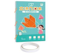 3d Geometry Learning Book, Volume Area Guide, Educational Toy, Hands on Spatial Learning Durabled Foldable Design Ideal for Classroom Homeschool Travel Kids, 11.69x8.27 Inches