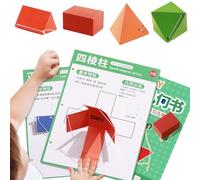 3D Geometry Workbook - Pull String 3D Geometry Learning Workbook - Spatial Thinking Teaching Aid for Children Toddler Kid Girls Boys Teens