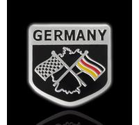 3D German Flag Badge Grid Badge Metal Racing Car Sticker Emblem Automotive