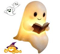 3D Ghost LED Night Light with Book Design, Warm Glow for Bedroom and Study Room Ambiance