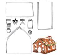 3D Gingerbread Cooking Tray, 3D Christmas Home Cookie View | 10x 3d Christmas Cookie Pastry Set | Gingerbread Cookie Cutter, Mussels